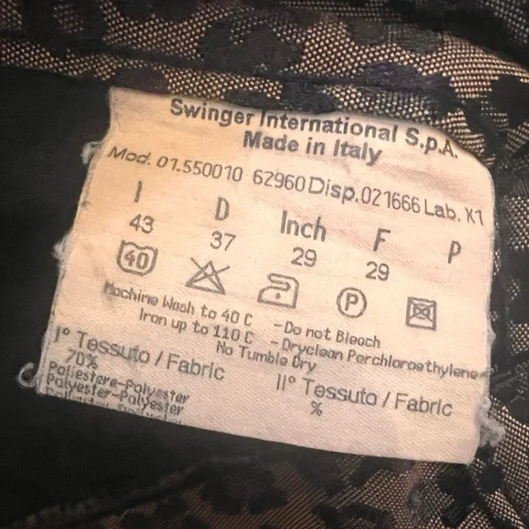 Fendi 1990s Leopard print pants sz 26. - Picture 3 of 6